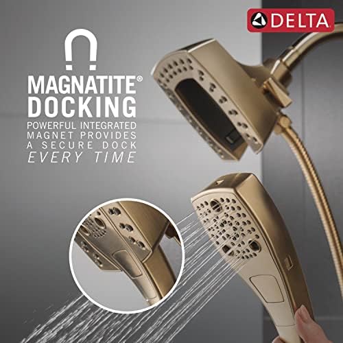 Delta 5-Spray In2ition Dual Shower Head with Handheld Magnetic Docking