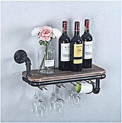 CGF- Wall-Mounted Wine Rack with 4 Glass Holders