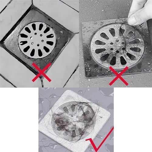 GYLCTOM Shower Hair Catcher Sticker - 100PC Disposable Drain Cover