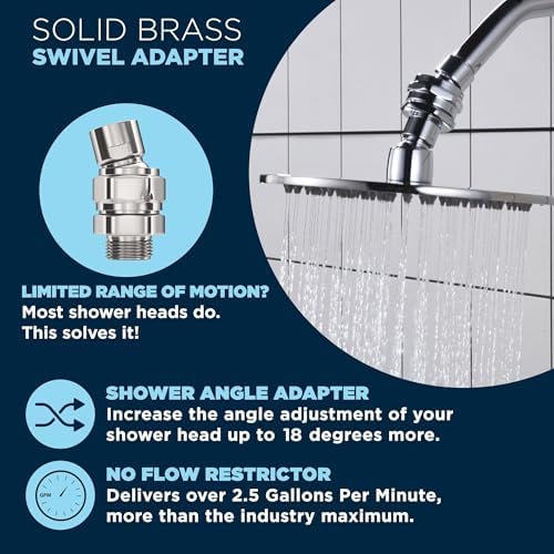 HammerHead Showers Metal Swivel Adapter Universal 12 Inch