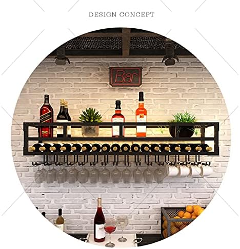 2-Layer Wall-Mounted Wine Rack - Wrought Iron
