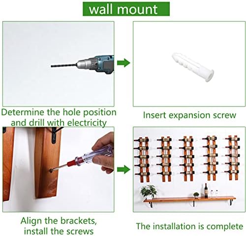 KOHARA 5-Bottle Wall Mounted Wine Rack