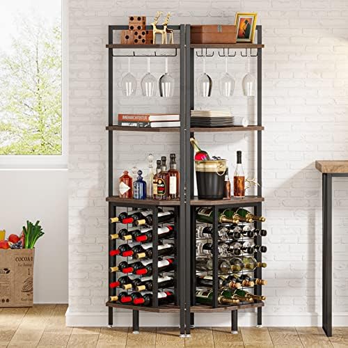 Tribesigns 4 Tier Industrial Corner Wine Rack