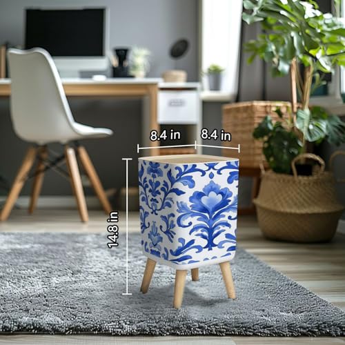 26 Gallon Small Trash Can withPress Cover Dog Proof Lid