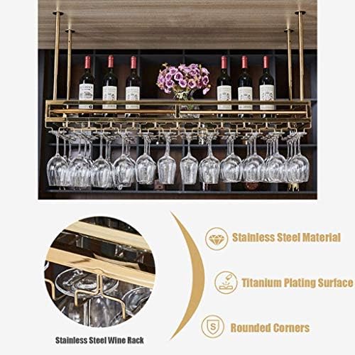 Stainless Steel Wall-Mounted Wine Rack Red Gold