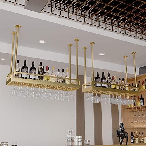 ZJDYDY Ceiling Wine Rack - Durable Metal Wall-Mounted Holder
