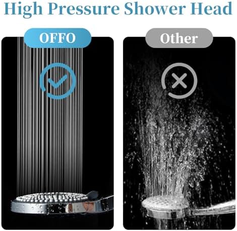 OFFO 6-Mode Handheld Shower Head with Chrome Finish