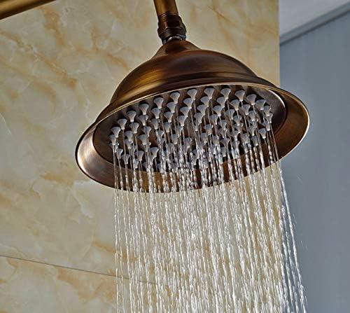 TECKI Antique Brass Shower Set with Dual Handles