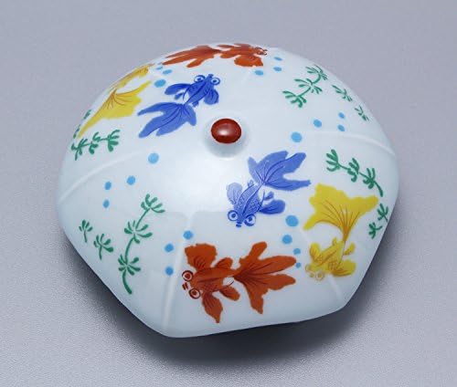TOYO CERAMICS Arita Ware Drain Cover with Goldfish Design