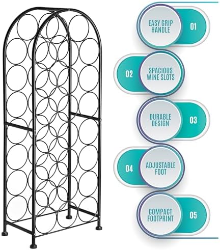 Sorbus Freestanding Wine Rack - 23 Bottle Storage