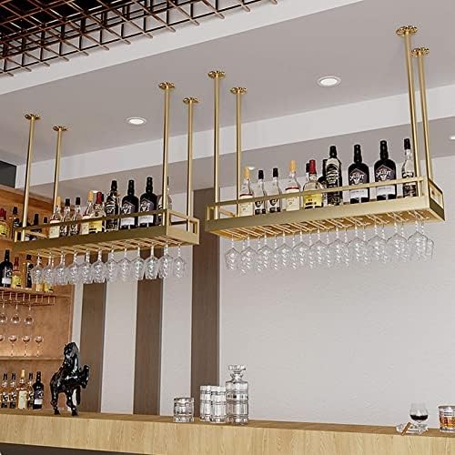 ZJDYDY Ceiling Wine Rack - Durable Metal Wall-Mounted Holder