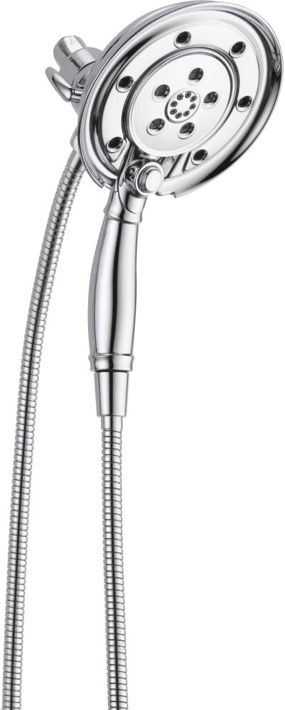 Delta Faucet 4-Spray PowerDrench Shower Head with Hose and Magnetic Docking