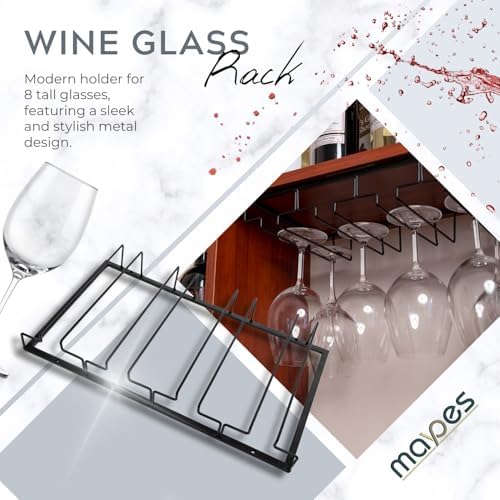 Maypes 4-Rack Wine Glass Holder Under Cabinet