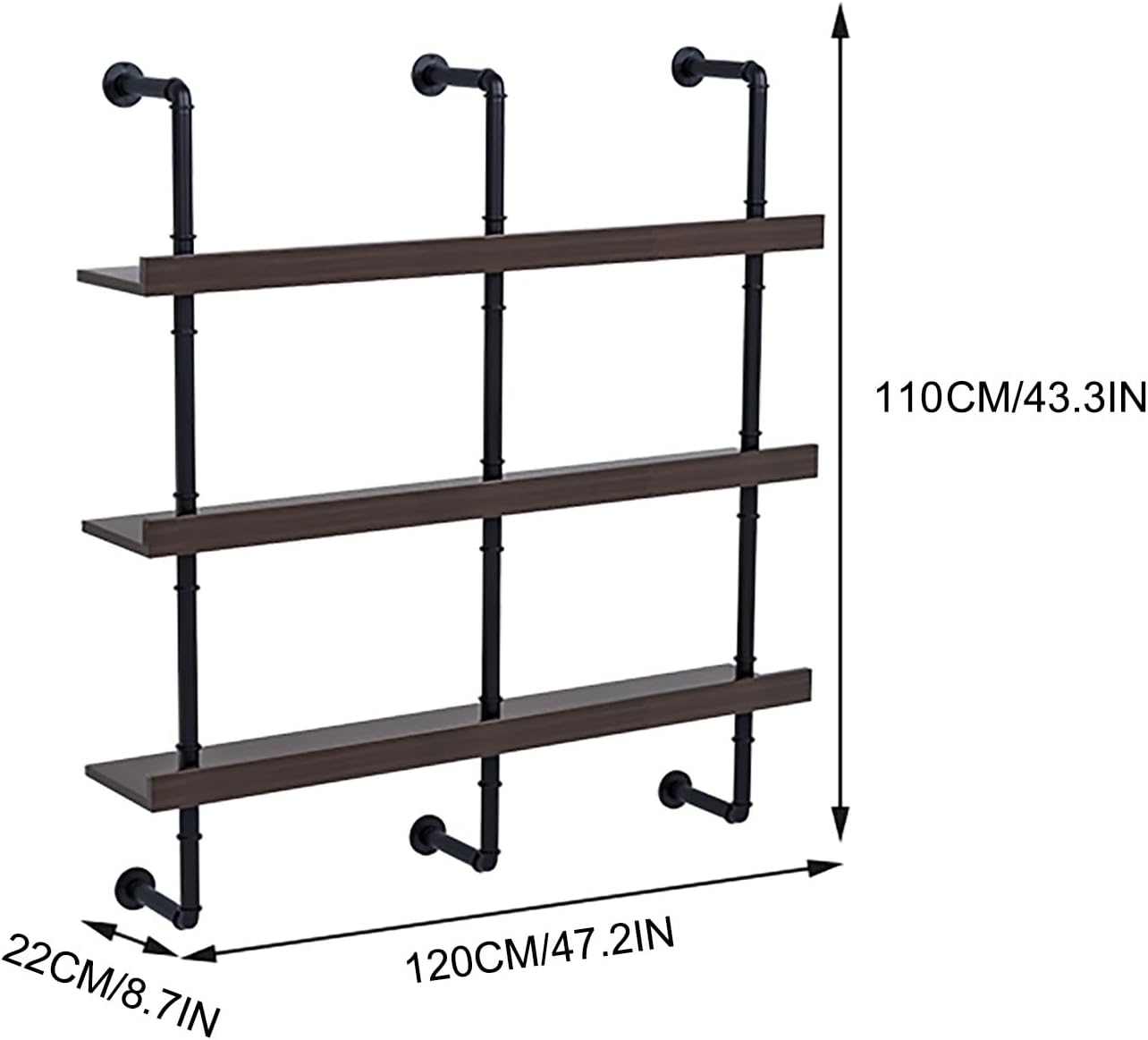 Modern Wall Mounted Wine Rack with LED Lights