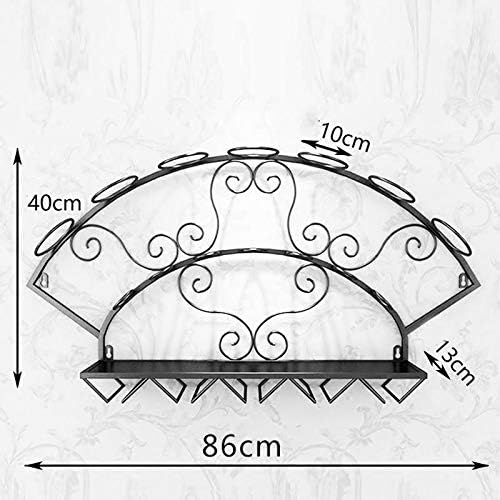 ZJDYDY Wall-Mounted Wine Rack 7 Bottles 5 Glasses Holder