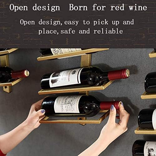 LASEVE Wall Mounted Wine Rack for 4 Bottles