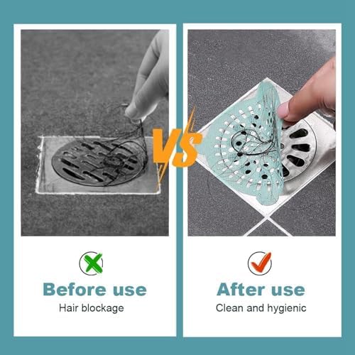 10PCS Amaping Shower Drain Hair Catcher Mesh Stickers