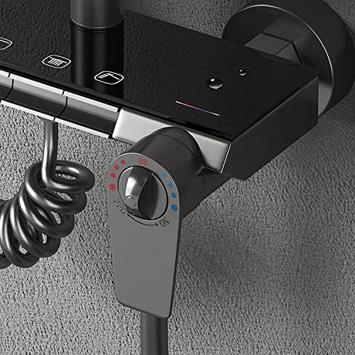 Thermostatic Shower System with 3 Functions Handheld Waterfall Rain and Bidet