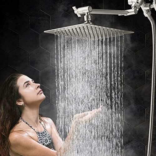 G-Promise All Metal 10 Dual Square Shower Head Combo