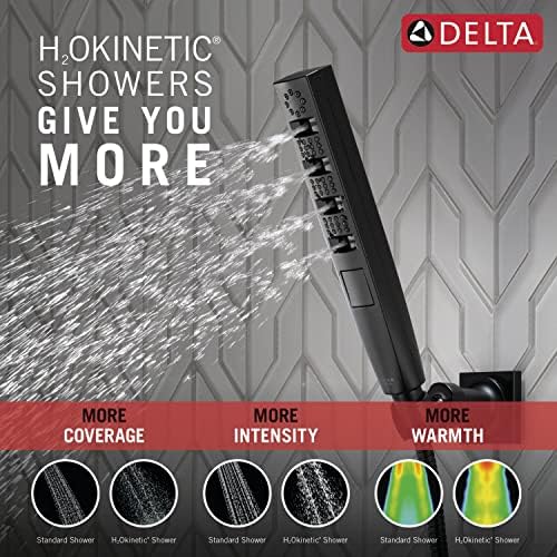 Delta H2Okinetic Hand Held Shower with Hose Matte Black