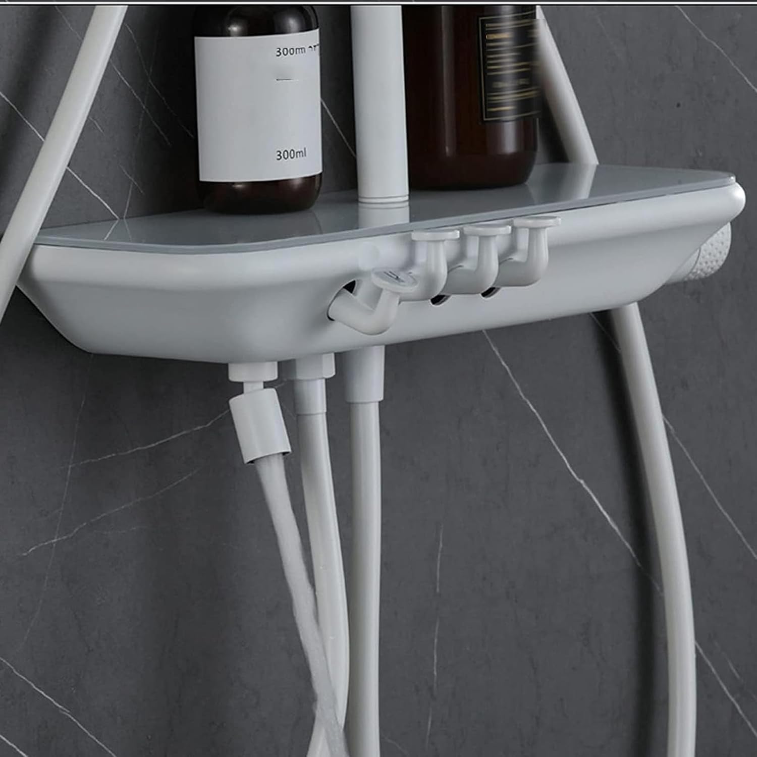Thermostatic Shower System with LED Display and 4-Function Fixtures