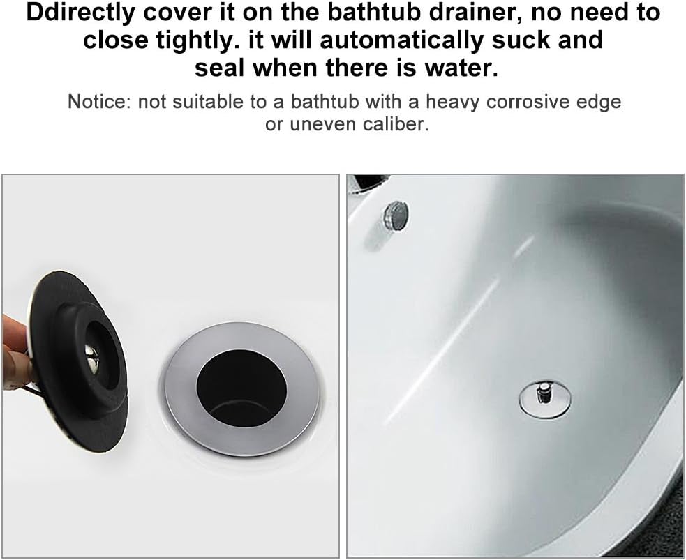 Fdit Universal Chrome Drain Cover with Chain