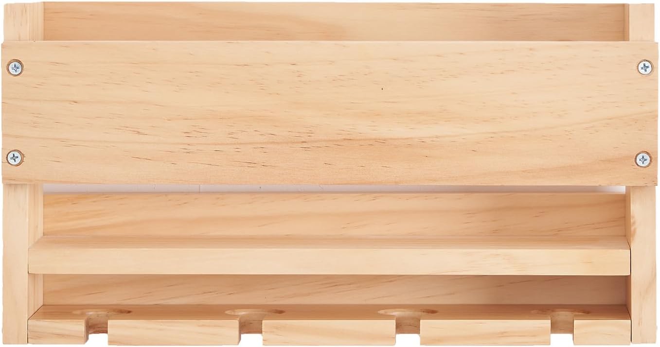 Stylish Wall-Mounted Wine Rack with Cup Holder