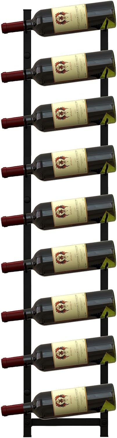 GOFLAME Wall-Mounted Wine Rack for 9 Bottles