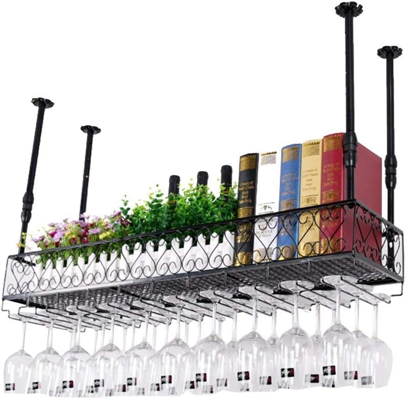 LASEVE Wall-Mounted Wine Rack Bronze Black 10025cm Durable Metal Frame