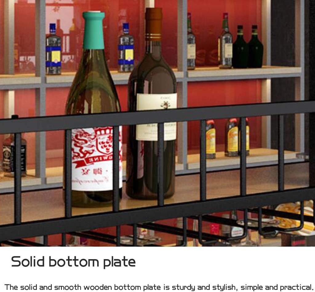 Adjustable Wall-Mounted Wine Rack with Glass Holder