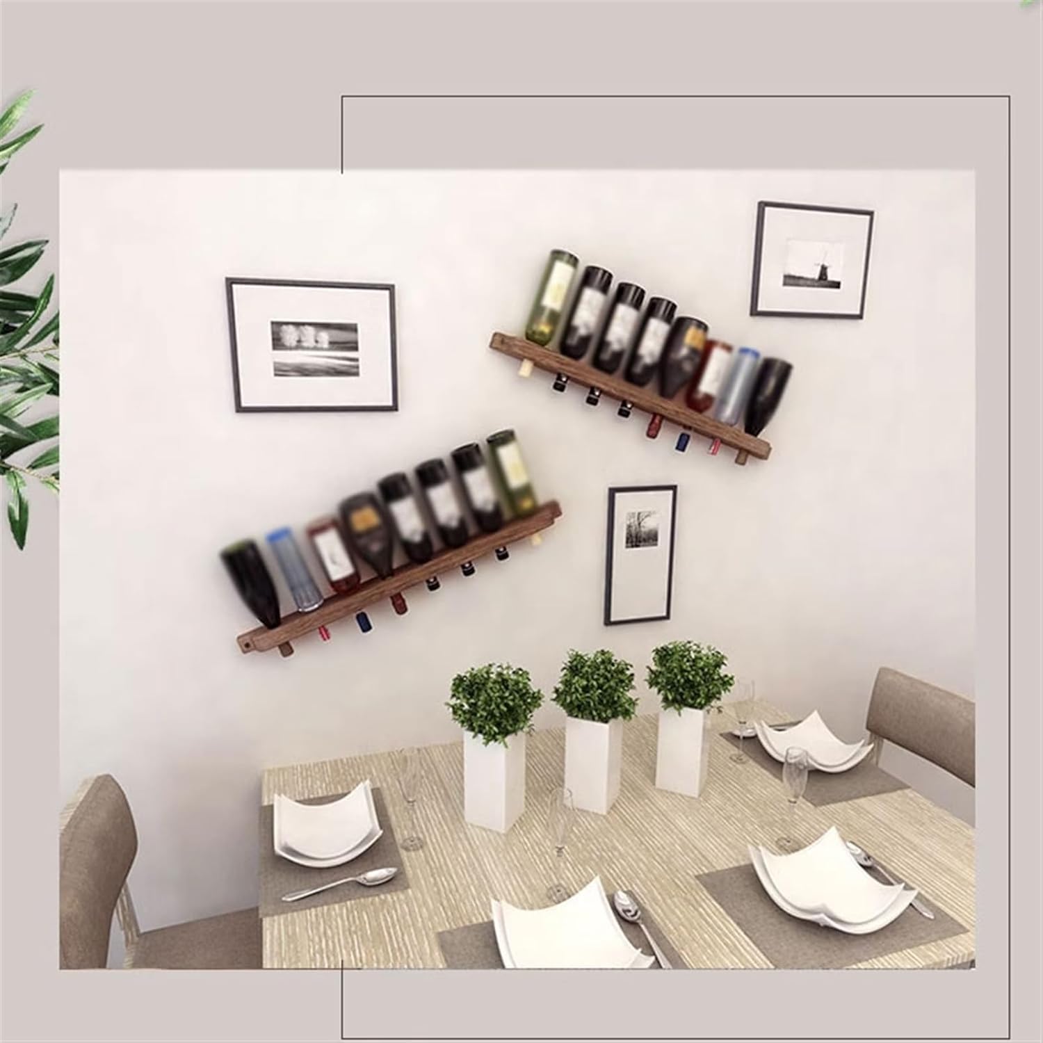 Stylish Wall-Mounted Wine Holder for Home Bar