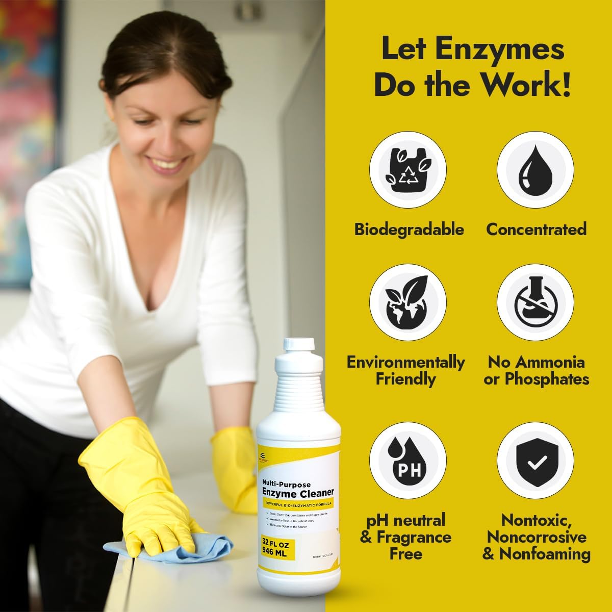 NORTHWEST ENTERPRISES Multi-Purpose Enzyme Cleaner - 32 Ounces