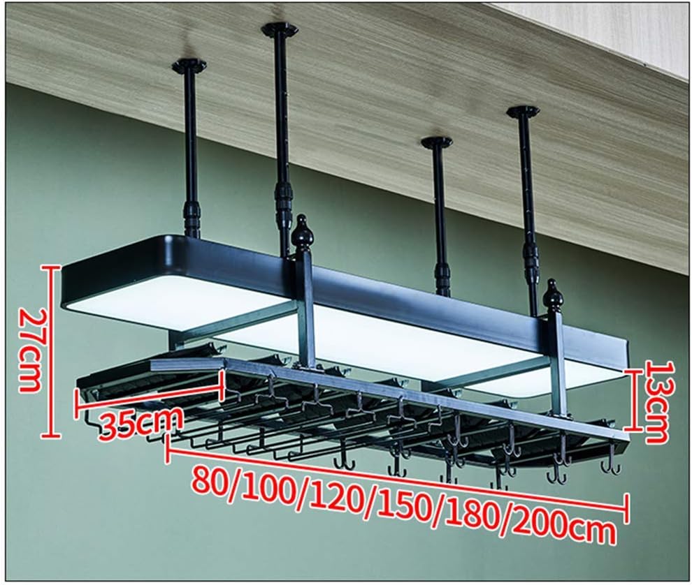 LASEVE Wall-Mounted Wine Rack 2-Tier Industrial Style 100Cm