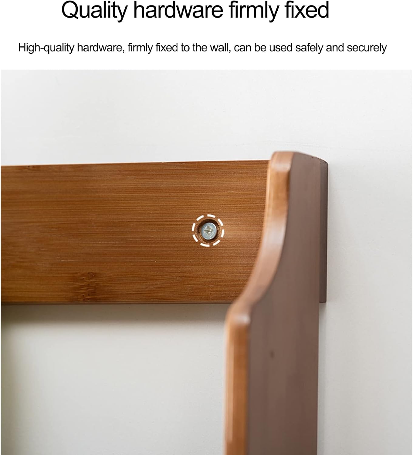 Wooden Wall-Mounted Wine Rack Display Stand with Bamboo Design