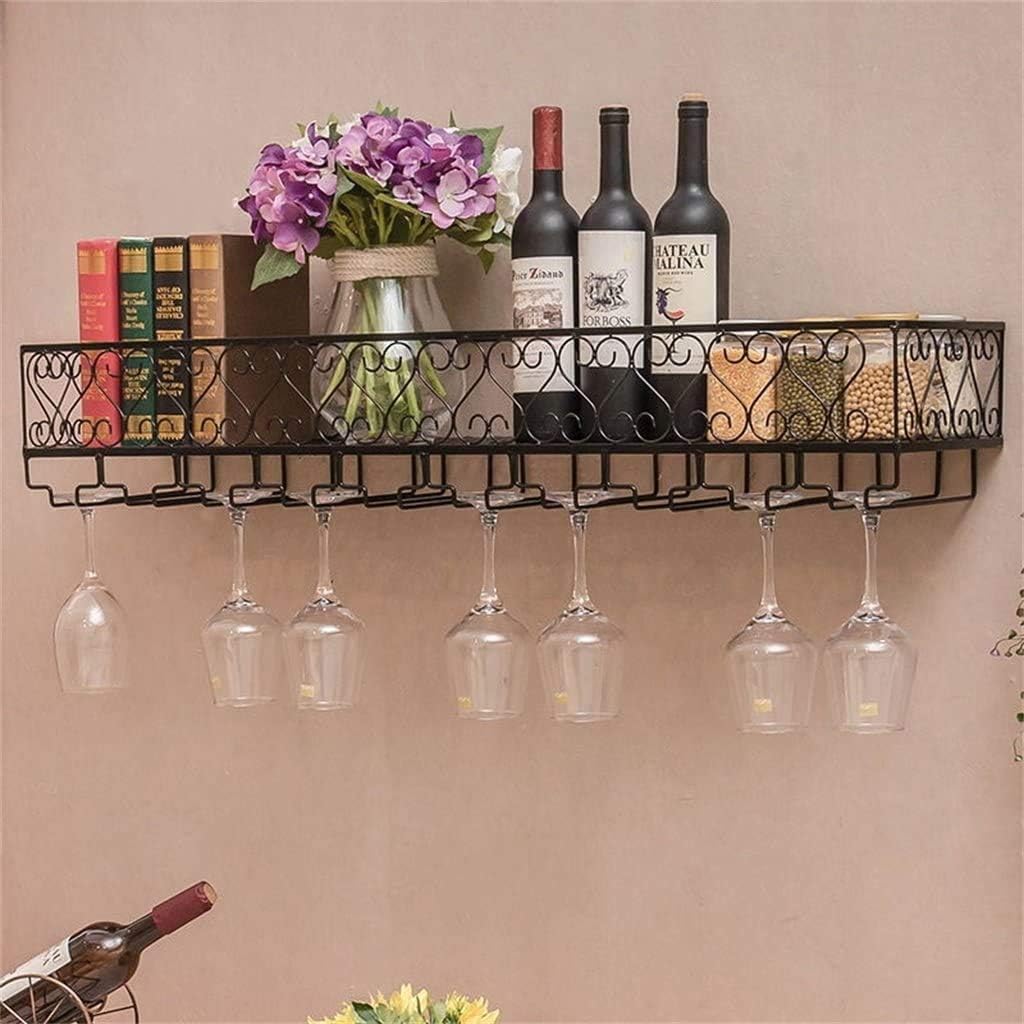 Pimex Industrial Retro Black Wall Wine Rack