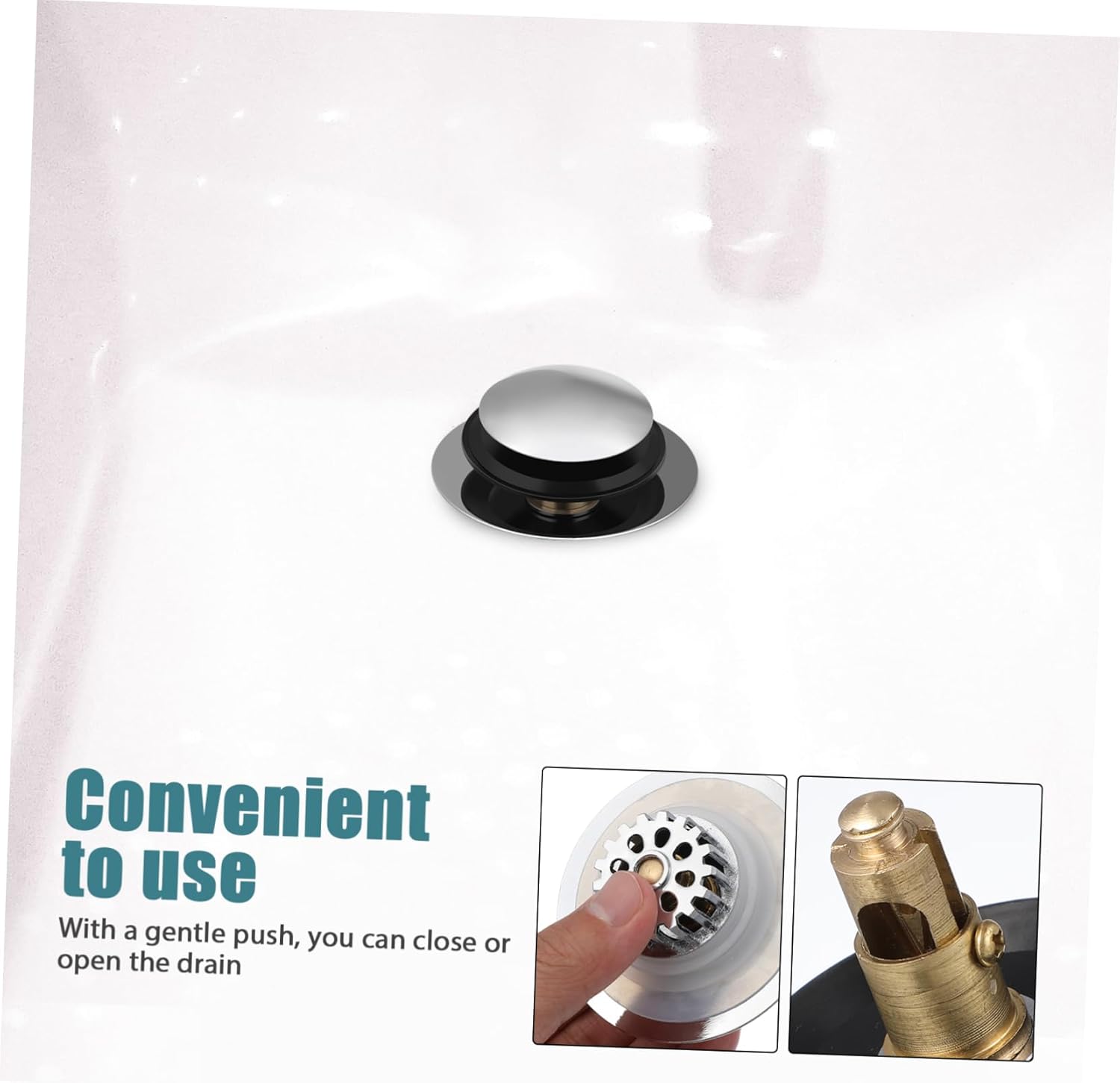 Yardenfun Copper Bathtub Drain Hair Catcher Pop-up Stopper
