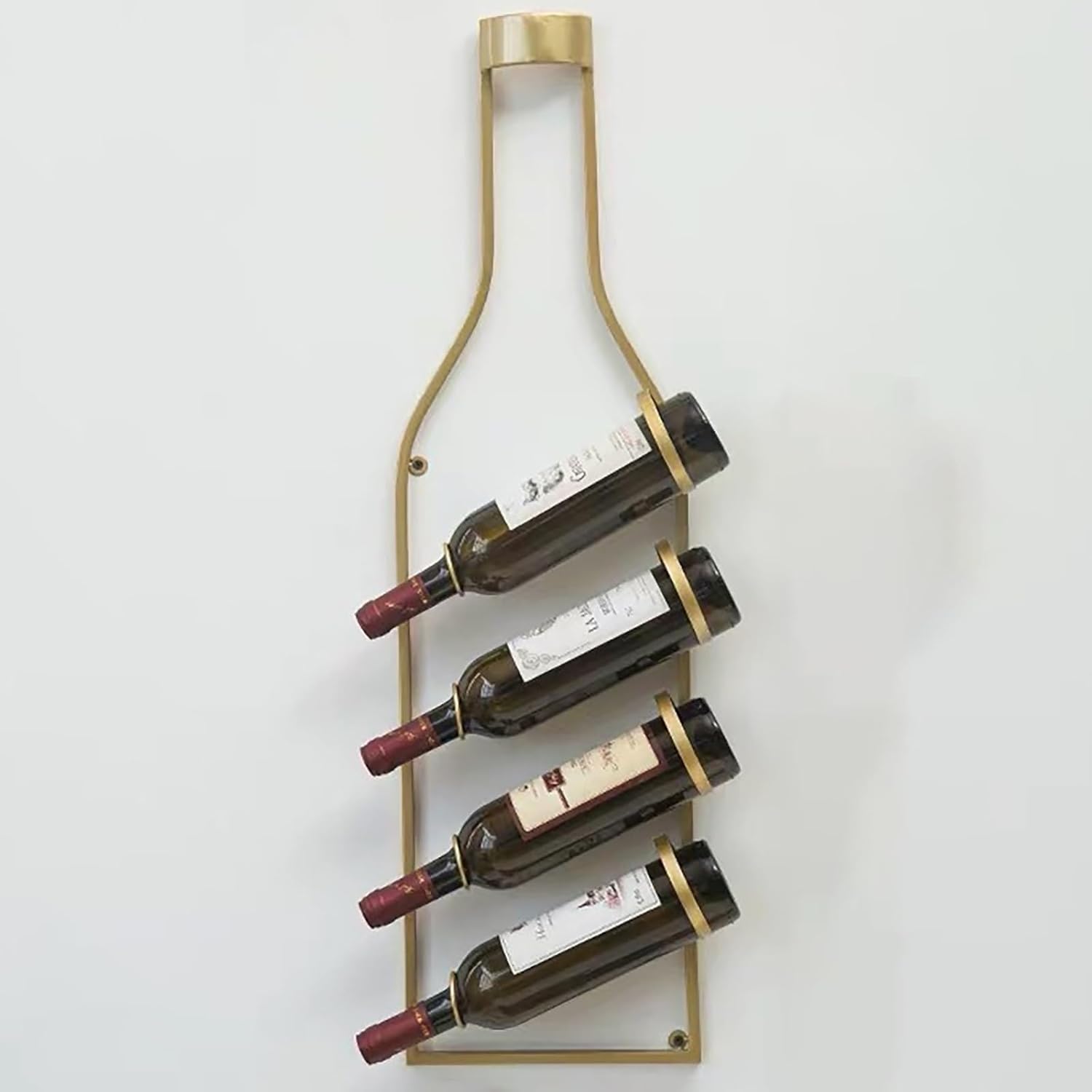 MeyeLo Wall-Mounted Wine Rack in Gold 1
