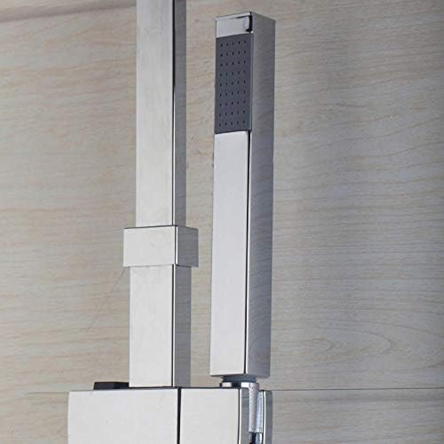 Chrome Finish Wall Mount 8 Inch Rain Shower Set with Adjustable Handheld