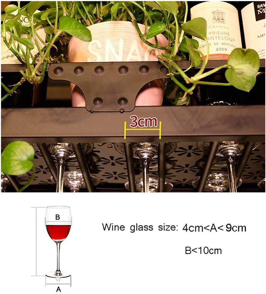 CGF- Wall-Mounted Wine Rack with Adjustable Height - Black