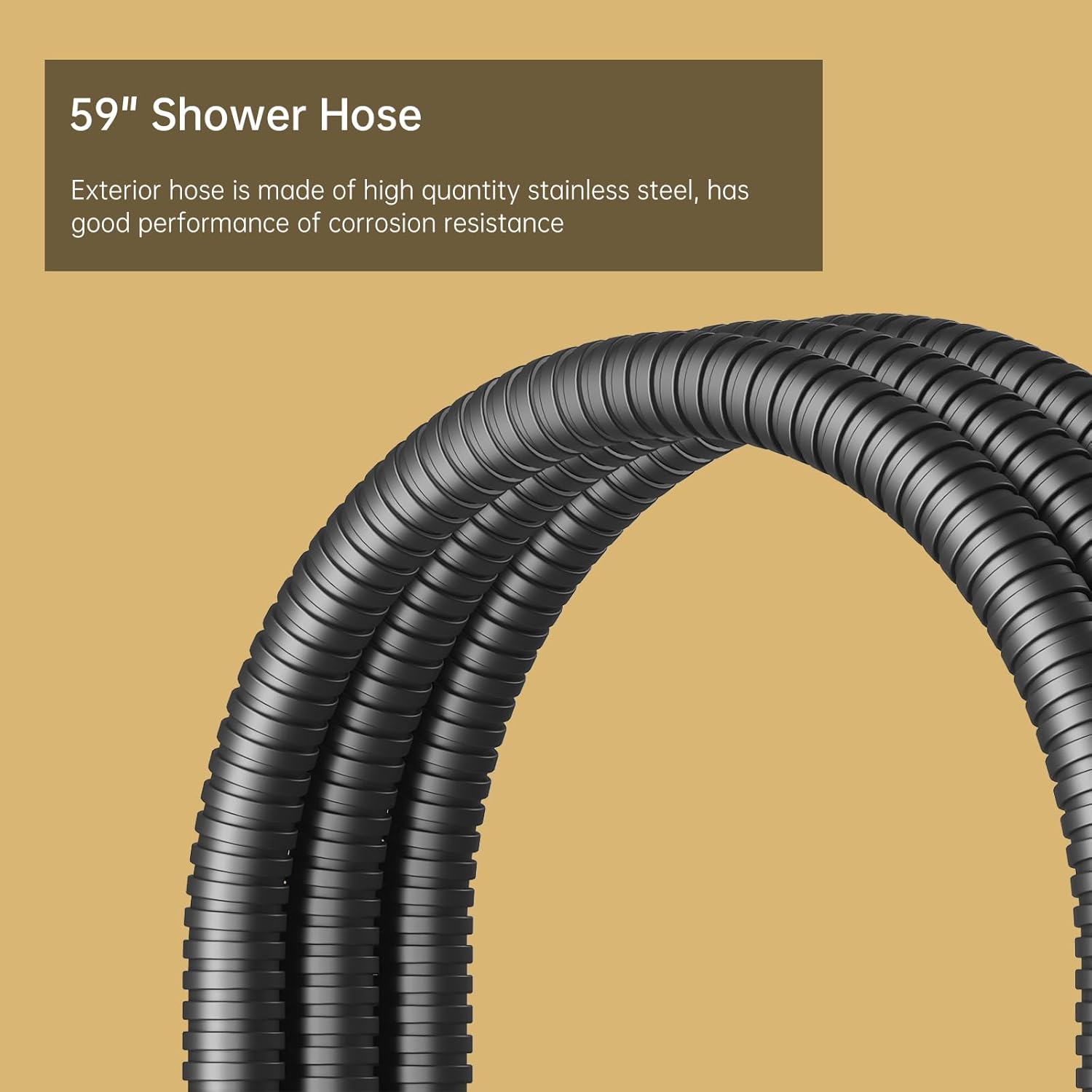 BESy Black Brass 2 In 1 Handheld Shower Head Set