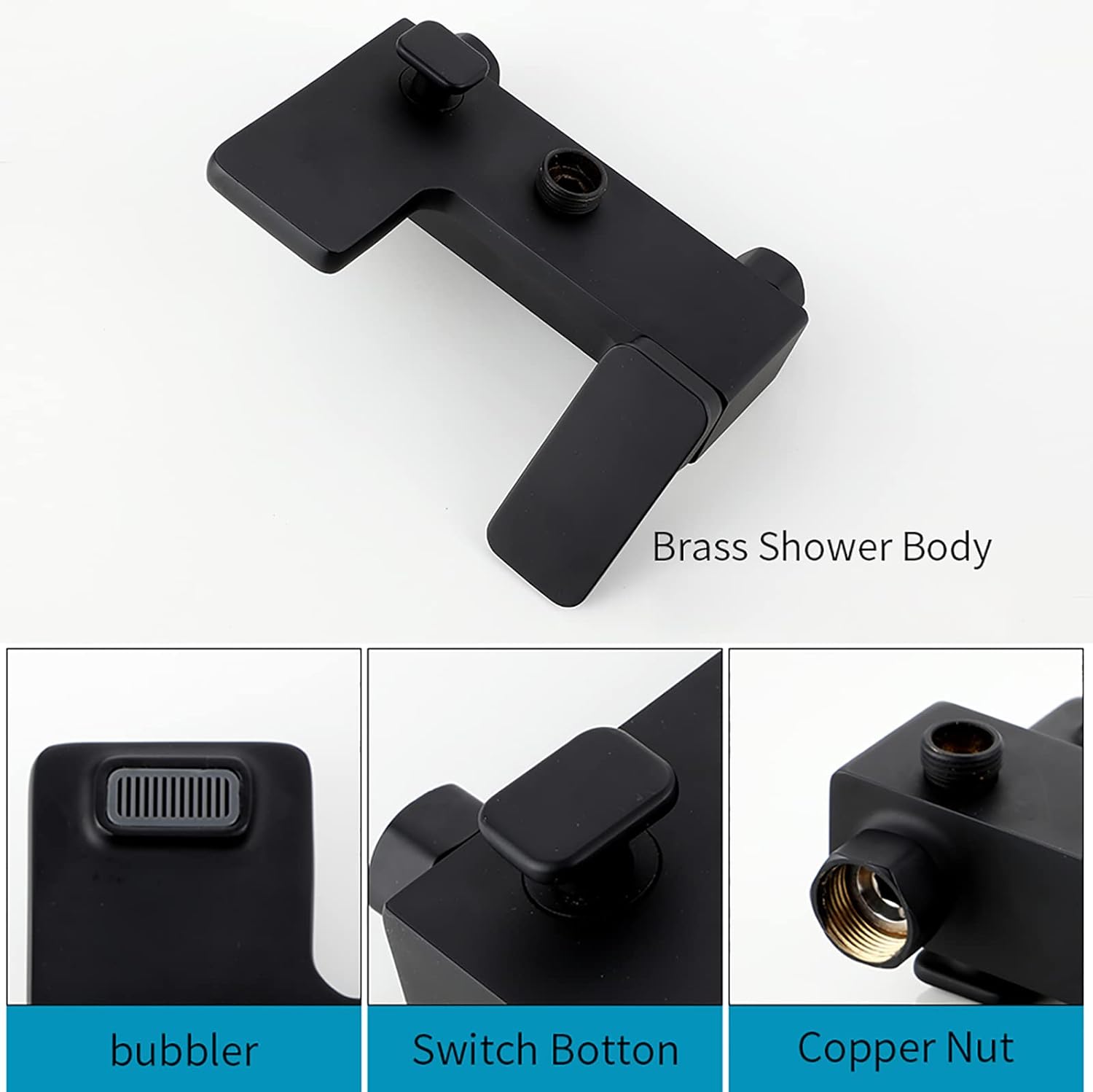 Adjustable Rainfall Shower System Set with Handheld and Tub Spout