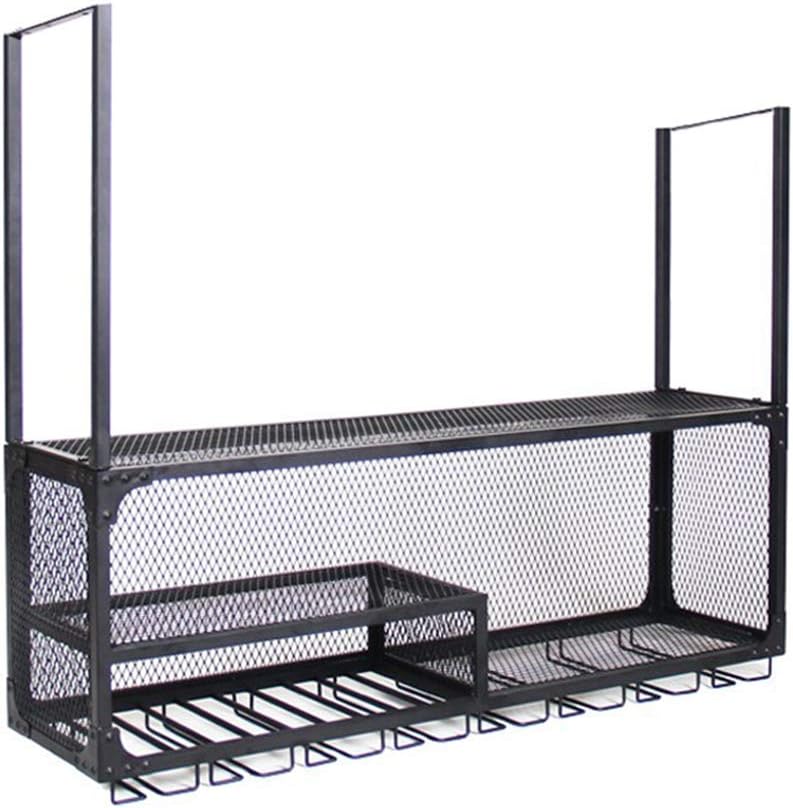 Iron Wine Rack Wall Mounted for Home Bar Decor