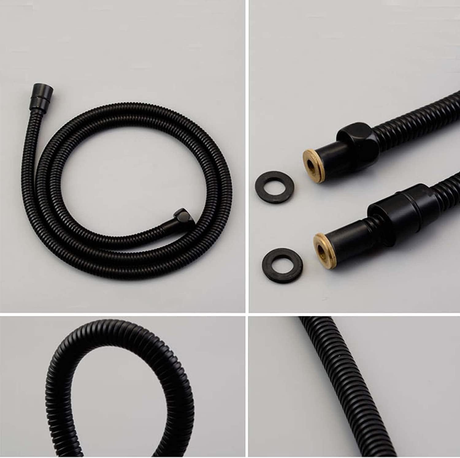 Black Rainfall Shower System with Handheld and Rain Head