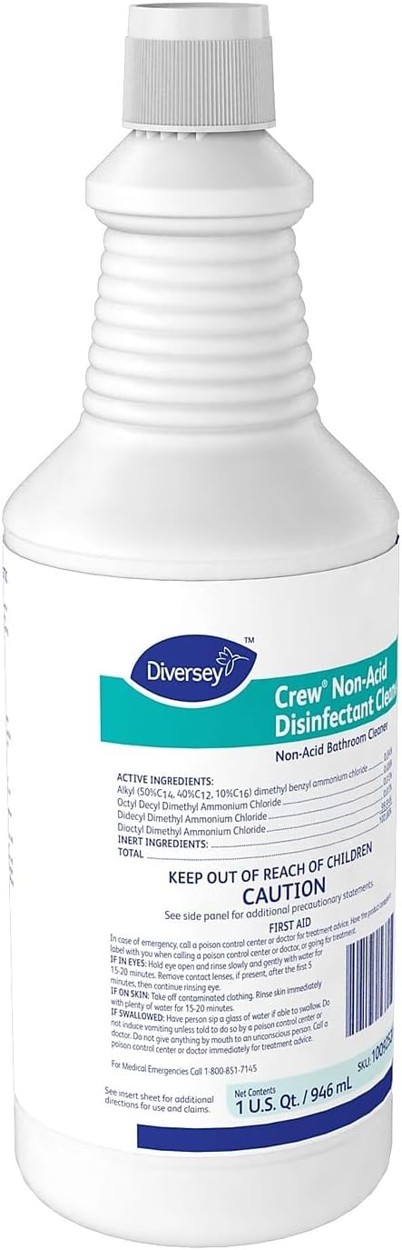 CREW Diversey Neutral Disinfectant 32 oz Squeeze Bottle 12CT