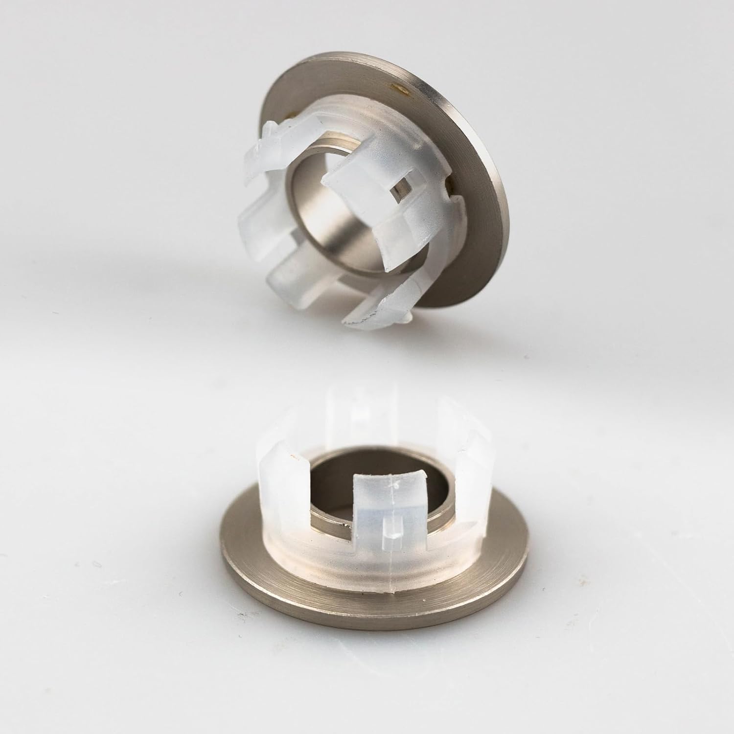 4 PCS Sink Basin Trim Overflow Covers Brushed Nickel