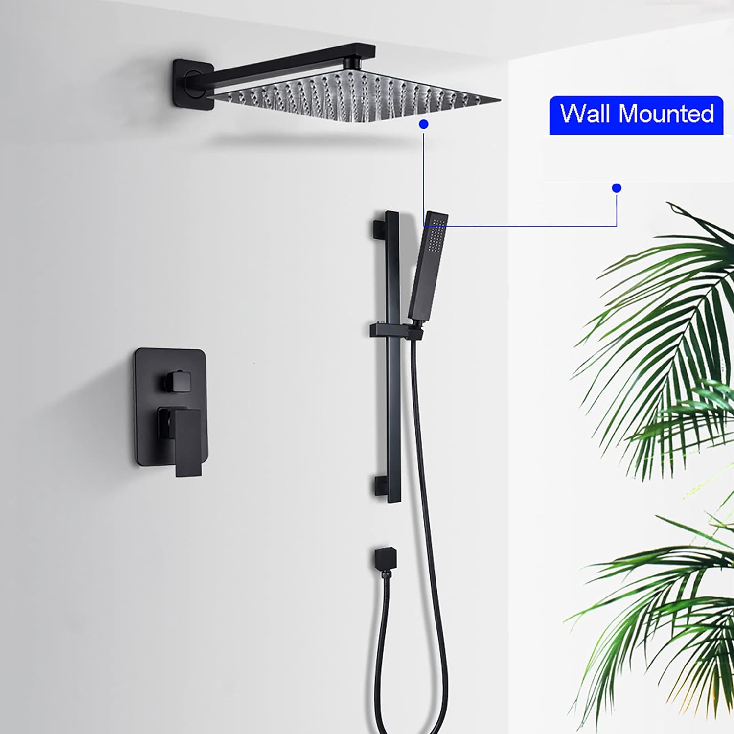 Premium Brass Rain Shower System with Adjustable Rod