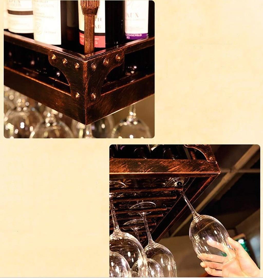 Industrial Wall-Mounted Wine Rack with Adjustable Suspension