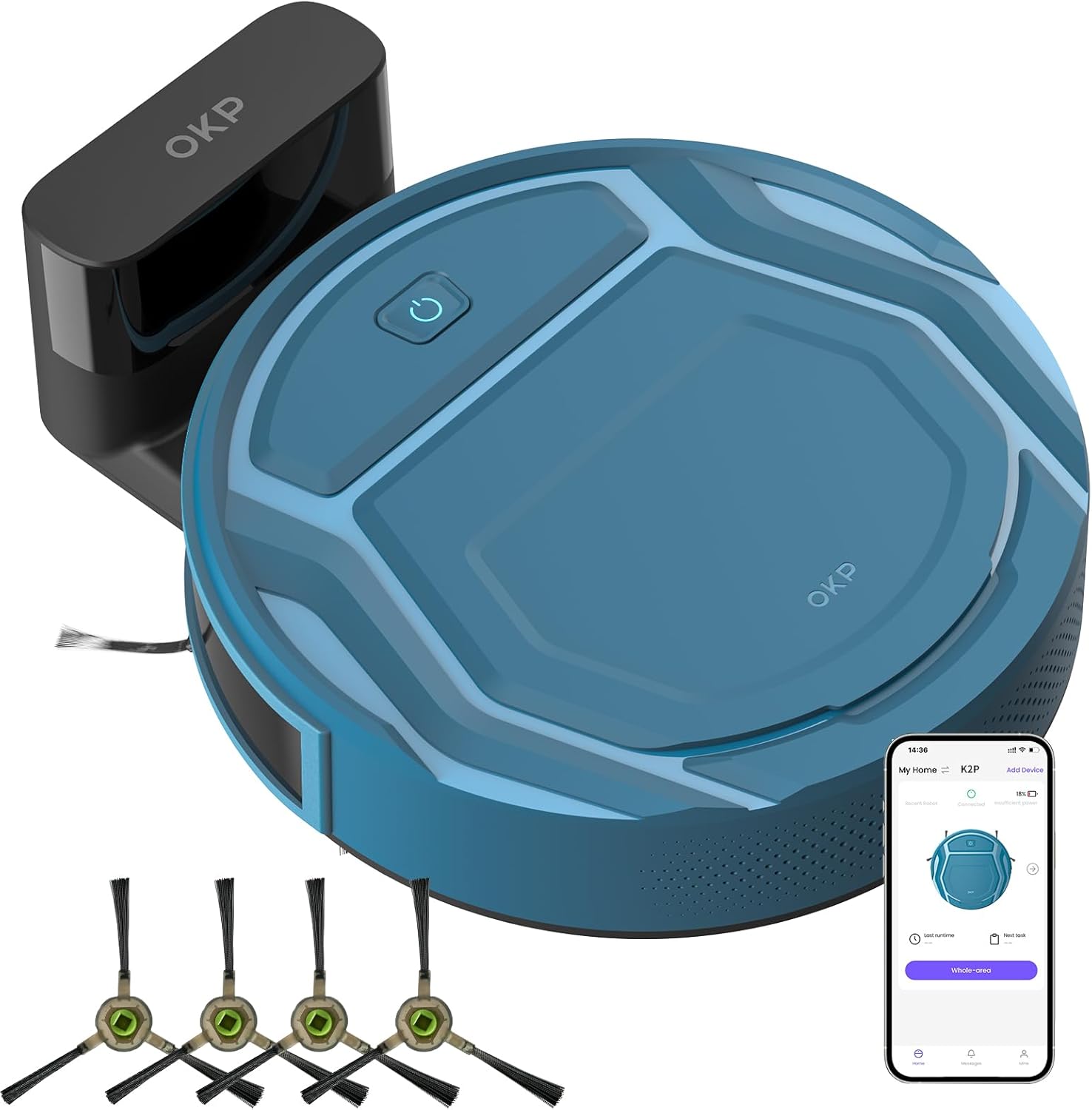 OKP Robot Vacuum Cleaner K2-Pro with WiFi and Alexa