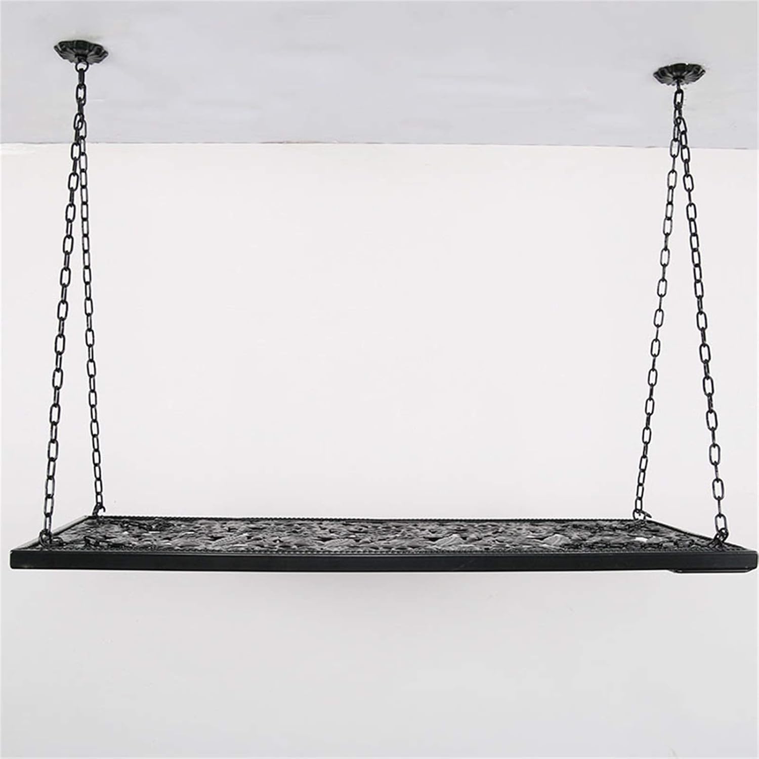 CGF Wall-Mounted Wine Rack with Chain Suspension Black