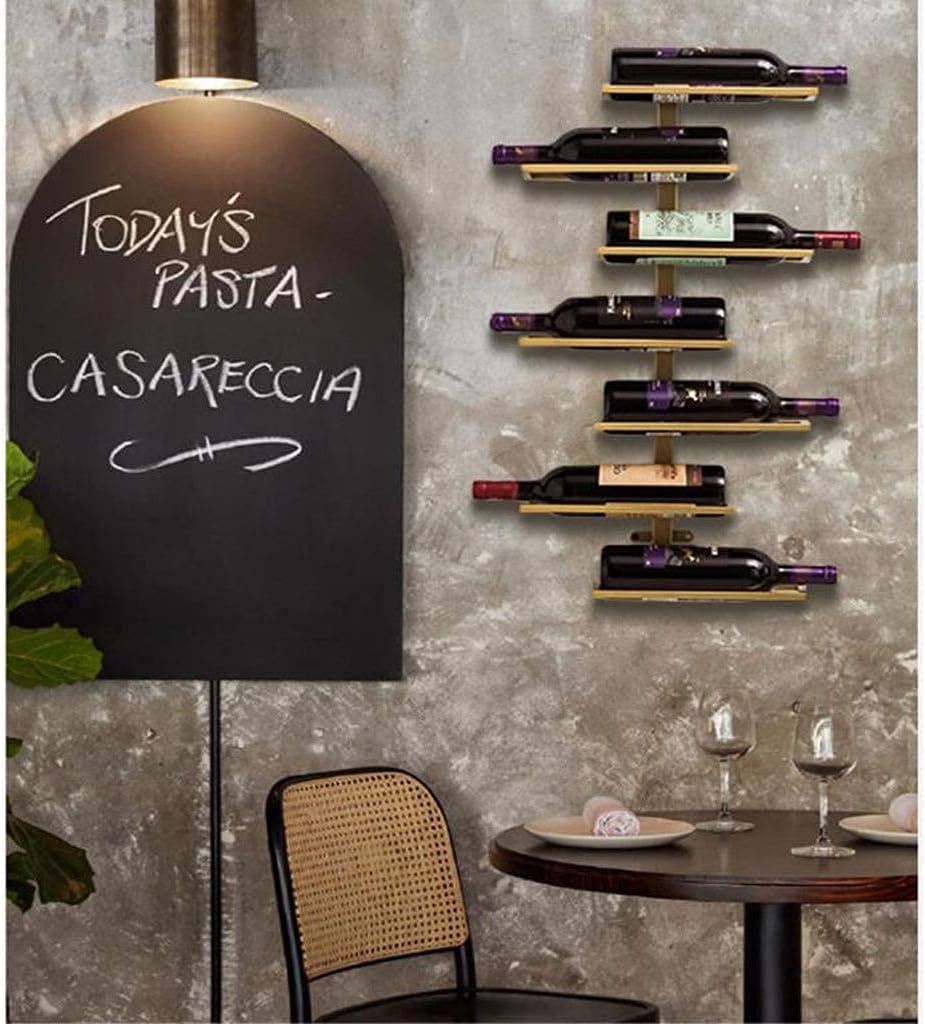 Simple Modern Wall-Mounted Wine Rack in Gold